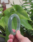 Baikalla Natural Oil-Green Jadeite Jade Bangle Bracelet (54.2mm) 