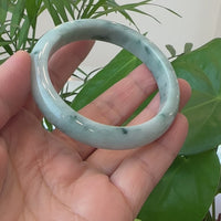 Baikalla Natural Burmese Blue-green Jadeite Jade Bangle Bracelet (59.45mm)#T089
