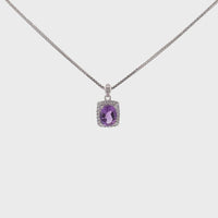 Baikalla™ Classic Sterling Silver Natural Amethyst Citrine Topaz Necklace With CZ