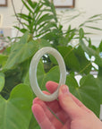 Baikalla Natural Green Jadeite Jade Bangle Bracelet (55.2mm) 
