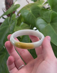 Baikalla Natural Yellow Jadeite Jade Bangle Bracelet (54.8 mm) 