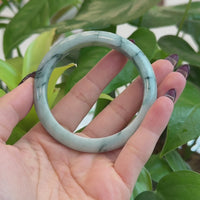 Burmese Blue-Green Jade Jadeite Bangle Bracelet (59.36 mm) T171