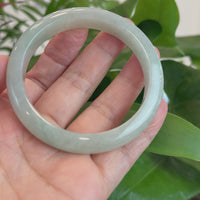 Baikalla™ "Classic Bangle" Genuine Burmese Jadeite Jade Bangle Bracelet (62.28mm) #T196