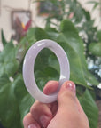 Baikalla Icy Lavender Jadeite Jade Bangle Bracelet (55.4mm) 