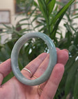 Baikalla Natural Blue Jadeite Jade Bangle Bracelet (59.9mm) 