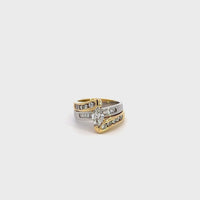 Baikalla Antique Two Tone Platinum and 18k Gold Diamond Ring