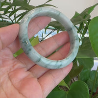 Baikalla Natural Burmese Blue-green Jadeite Jade Bangle Bracelet (59.51mm) #T080
