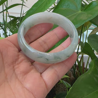 Burmese Blue-green Jade Jadeite Bangle Bracelet (58.32mm) T093