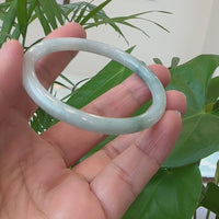 Baikalla "Petite" Natural Burmese Blue-green Jadeite Jade Bangle Bracelet (56.19 mm) #T114