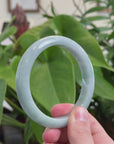 Baikalla Natural Jadeite Jade Blue Green Bangle Bracelet (61.9 mm)