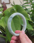 Baikalla™ "Classic Bangle" Genuine Jadeite Jade Lavender Green Bangle Bracelet (62.1 mm)