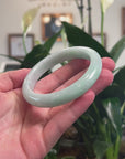 Baikalla Natural Light Apple-Green Jadeite Jade "Half Round" Bangle (61.3mm) 