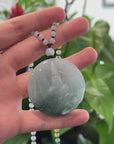 Baikalla "Goddess of Compassion" Genuine Burmese Jadeite Jade Guanyin Necklace