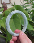 Baikalla™ "Classic Bangle" Genuine Jadeite Jade Lavender Green Bangle Bracelet (62.2mm)