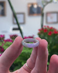 Baikalla Natural Icy Lavender & Green Jadeite Jade Traditional Ring 