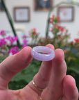 Baikalla Natural Icy Light Lavender & "Vixen" Purple Jadeite Jade Traditional Ring 