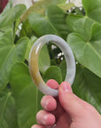 Baikalla Natural Green Jadeite Jade Bangle Bracelet (58.6 mm) 