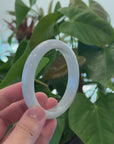 Baikalla Natural Burmese Green Jadeite Jade Bangle Bracelet (62.62mm) 