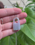 Baikalla Green Jadeite Jade Lock Necklace Pendant