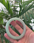 Baikalla Natural Burmese Green Jadeite Jade Bangle Bracelet (59mm) 