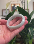 Baikalla Natural Light Green Jadeite Jade Oval Bangle (55.8mm) 