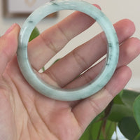 Burmese Blue-Green Jade Jadeite Bangle Bracelet (55.69 mm) T245