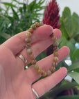 Baikalla Natural Jadeite Jade Round Red & Yellow Beads Bracelet (7.5mm)