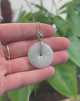 Genuine Lavender Jadeite Jade KouKou Pendant