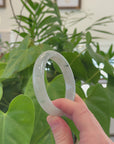 Baikalla Natural Icy Blue-Green Jadeite Jade Bangle Bracelet (59.43mm) 