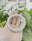 Green Natural Genuine Burmese Jadeite Jade Bangle ( 57.54 mm ) 