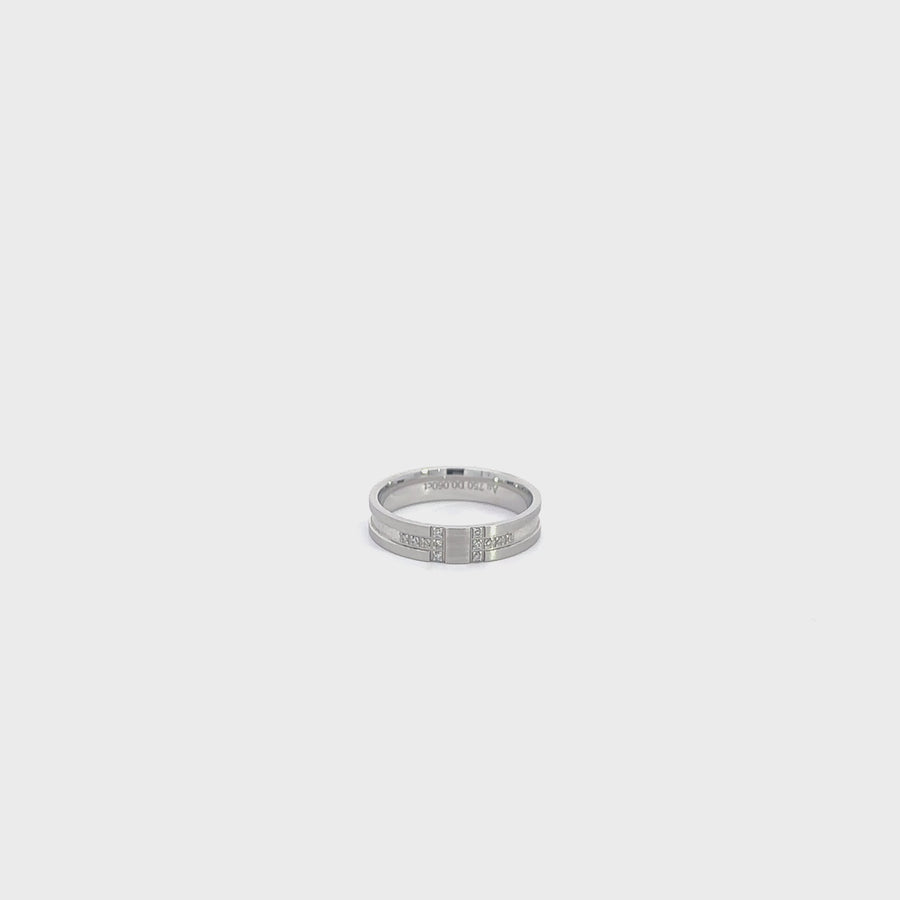 Baikalla 14k White Gold Wedding Diamond Band Ring