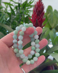 Genuine Jadeite Jade Round Green Beads Bracelet (9.5mm)