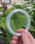 Baikalla™ "Classic Bangle" Genuine Jadeite Jade Lavender Green Bangle Bracelet (61.5mm)