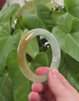 Baikalla Natural Green Jadeite Jade Bangle Bracelet (57.7 mm) 
