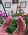 Baikalla Natural Icy Green & Grey Wuji Jadeite Jade Traditional Ring 