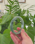 Baikalla Natural Oil-Green Jadeite Jade Bangle Bracelet (63.6mm) 