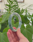 Baikalla Natural Blue-Green Jadeite Jade Bangle Bracelet (62.9mm) 