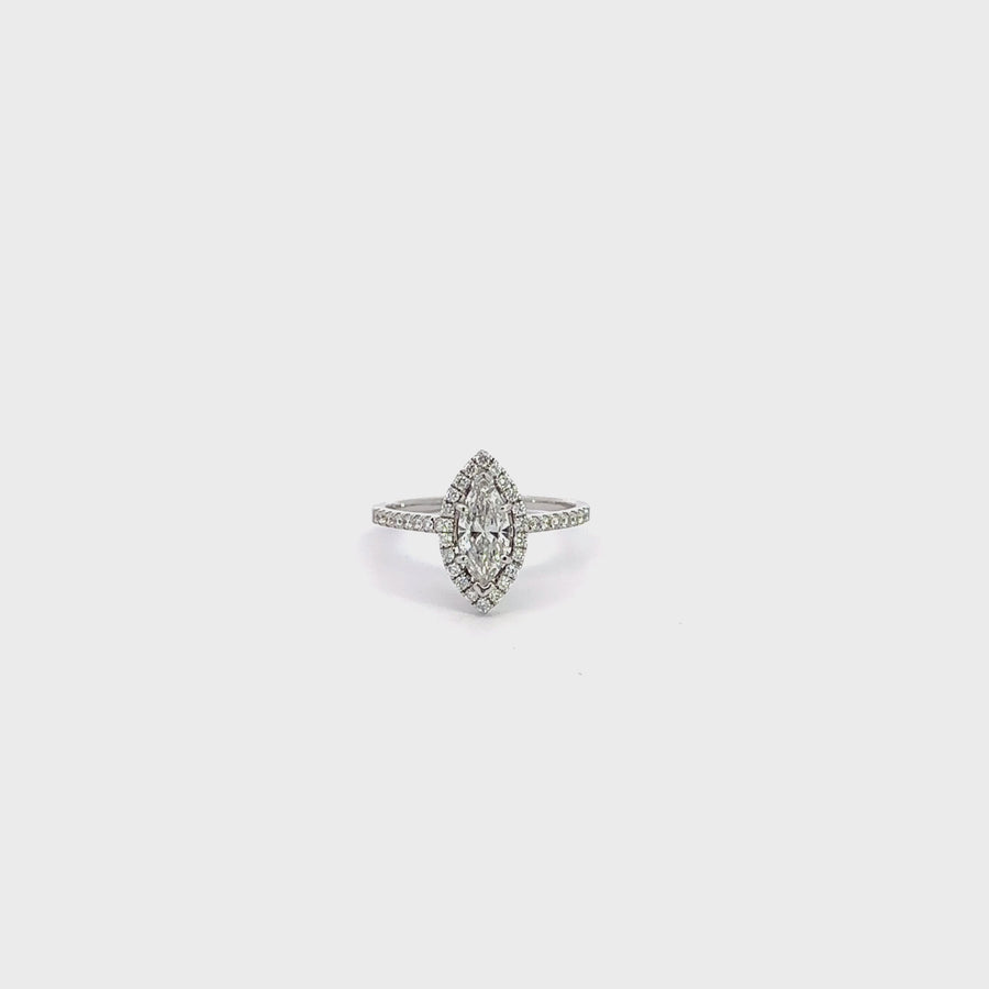 Baikalla 14k White Gold Diamond Engagement Ring