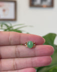 Baikalla™ "Aretha" 18k Rose Gold Natural Imperial Jadeite Morning Glory Engagement Ring