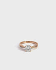 Baikalla™ 14k Rose Gold Diamond and Moissanite Wedding Engagement Ring