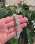Baikalla Natural Icy Multi-Color Jadeite Jade Donut Shaped Bead Bracelet (9.4mm)
