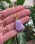 Baikalla Natural Vixen Lavender Jadeite Jade "PiXiu" Pendant W/ 18ky Gold Bail