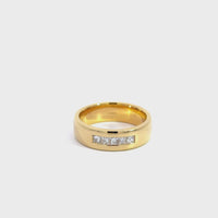 Baikalla 18k Gold Diamond Men's Wedding Ring Band