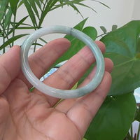 Baikalla "Petite" Natural Burmese Blue-green Jadeite Jade Bangle Bracelet (56.04 mm) #T111