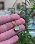 Baikalla 18k Yellow Gold Icy Green "RuYi" Jadeite Jade Pendant W/ Diamonds