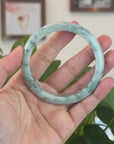 Burmese Blue-Green Jade Jadeite Bangle Bracelet (59.65 mm) T244