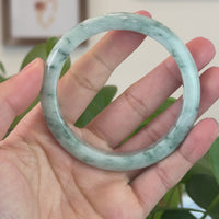 Burmese Blue-Green Jade Jadeite Bangle Bracelet (59.65 mm) T244