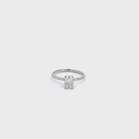 14k White Gold Moissanite Oval Engagement Ring