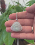 Genuine Ice Jadeite Jade Buddha Pendant Necklace
