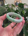 Baikalla™ "Classic Bangle" Genuine Jadeite Jade Lavender Green Bangle Bracelet (53.5mm) 